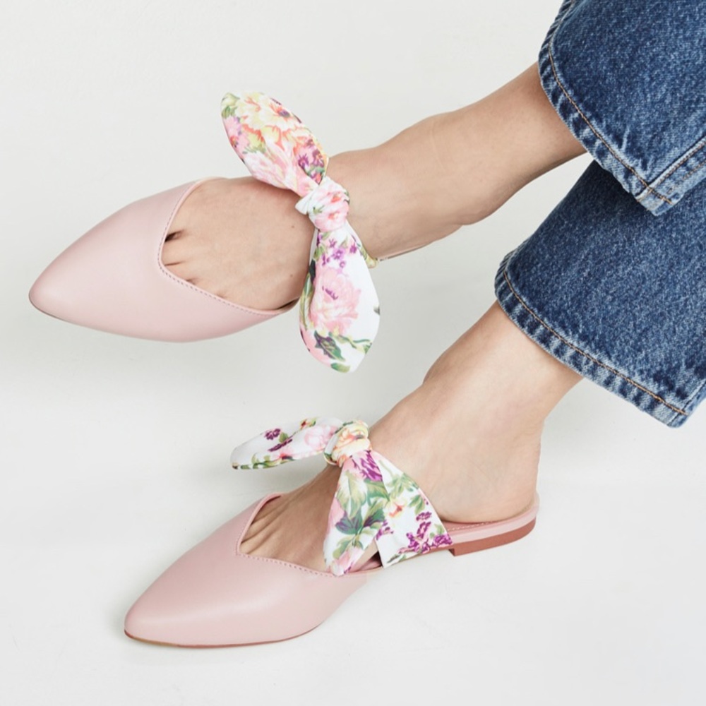Villa Rogue Brand Women's Blush Floral Mules Size 11